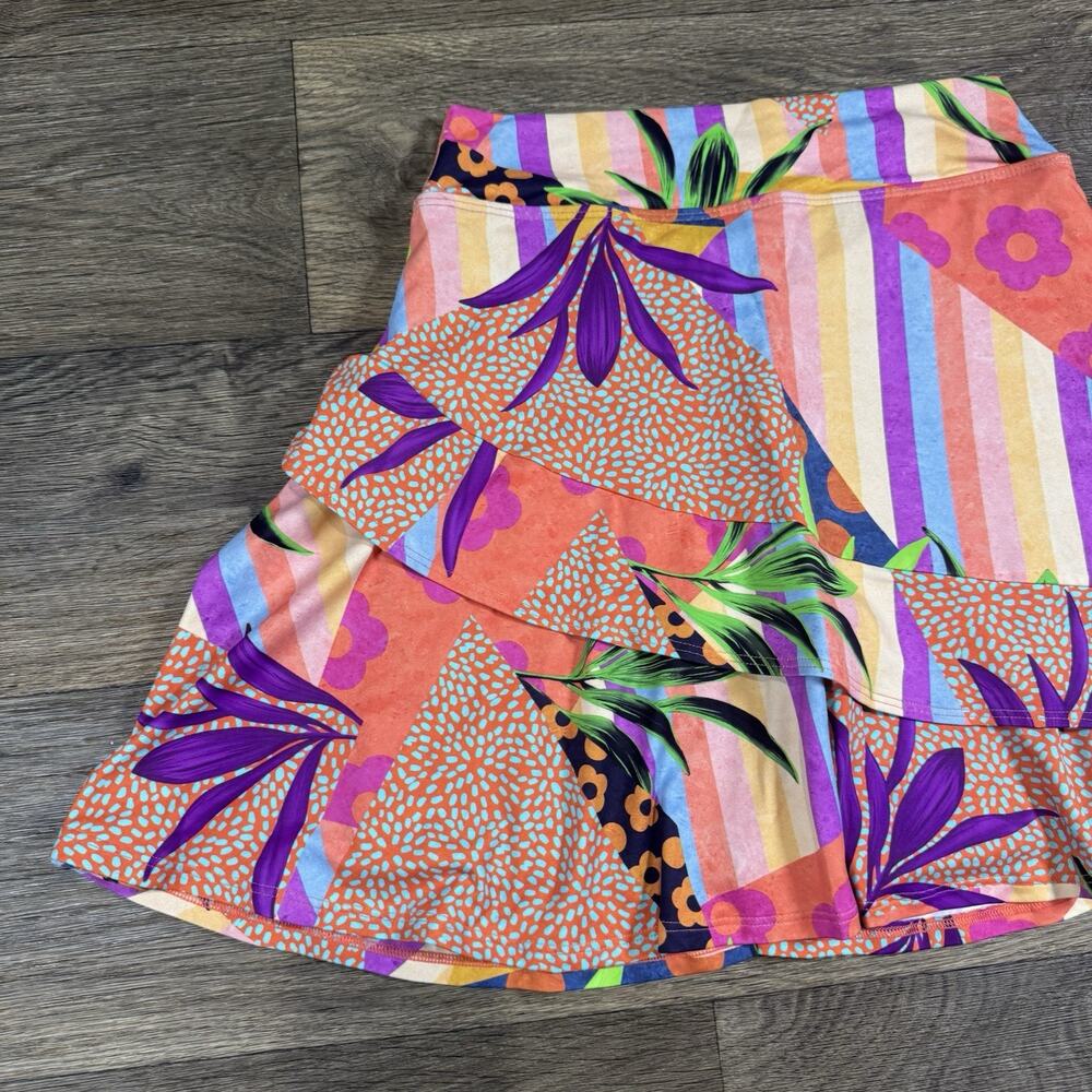 Dona Jo 1 Small Skirt Skort Colorful Floral Athletic Tennis Pickle Ball - Picture 8 of 9